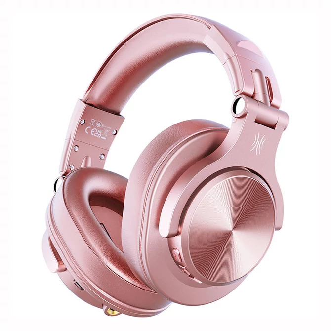 Kép 1/2 - OneOdio Fusion A70 vezeték nélküli fejhallgató, 72 órás zenelejátszással - Hi-Res Audio - Pink