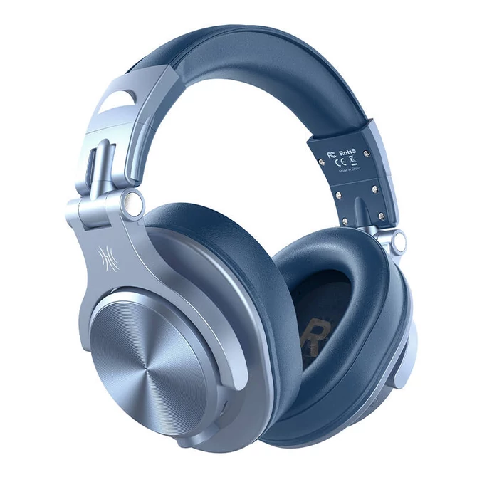 Kép 2/2 - OneOdio Fusion A70 vezeték nélküli fejhallgató, 72 órás zenelejátszással - Hi-Res Audio - Égkék