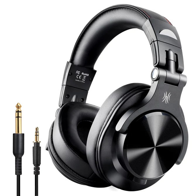 Kép 4/9 - OneOdio Fusion A70 vezeték nélküli fejhallgató, 72 órás zenelejátszással - Hi-Res Audio - Fekete