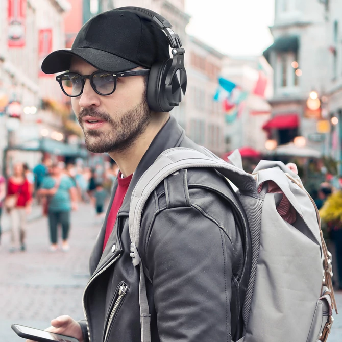 Kép 9/9 - OneOdio Fusion A70 vezeték nélküli fejhallgató, 72 órás zenelejátszással - Hi-Res Audio - Fekete